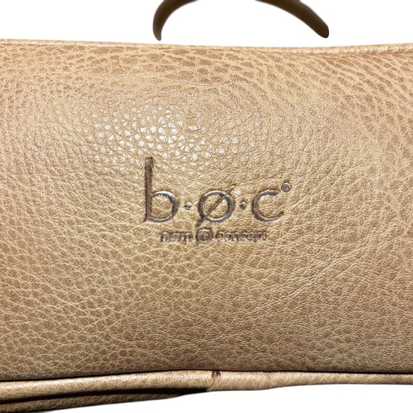 BOC Crossbody Purse Western Boho Woven Faux Leather Saddle Bag Neutral Beige Tan - Picture 5 of 7